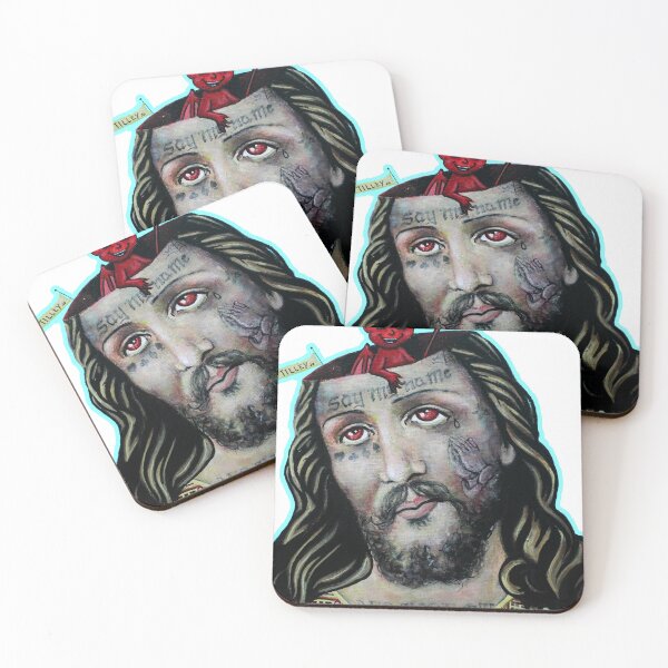 Item preview, mister nice guy say my name clarity boom Devil Jesus Original Painting by Tyler Tilley designed and sold by Tyler Tilley.