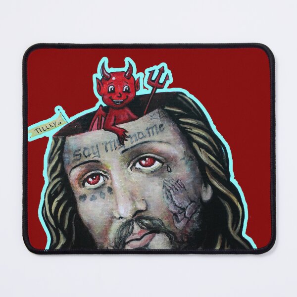 Item preview, mister nice guy say my name clarity boom Devil Jesus Original Painting by Tyler Tilley designed and sold by Tyler Tilley.