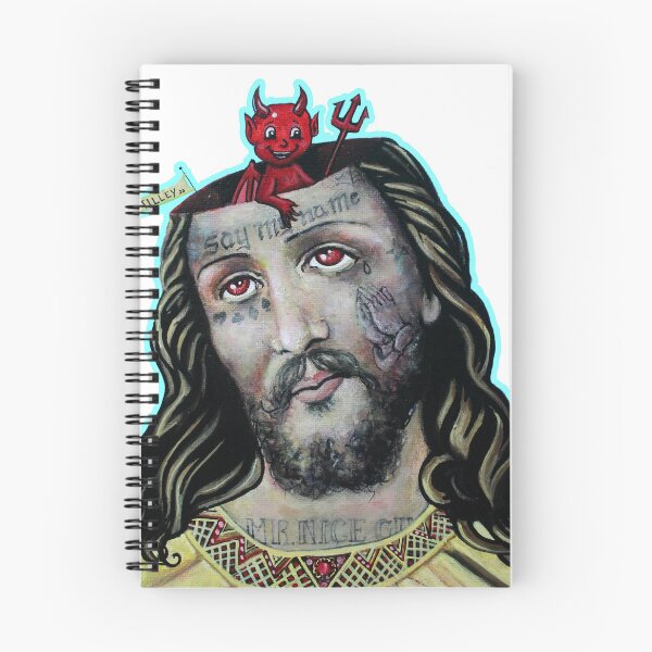 Item preview, mister nice guy say my name clarity boom Devil Jesus Original Painting by Tyler Tilley designed and sold by Tyler Tilley.