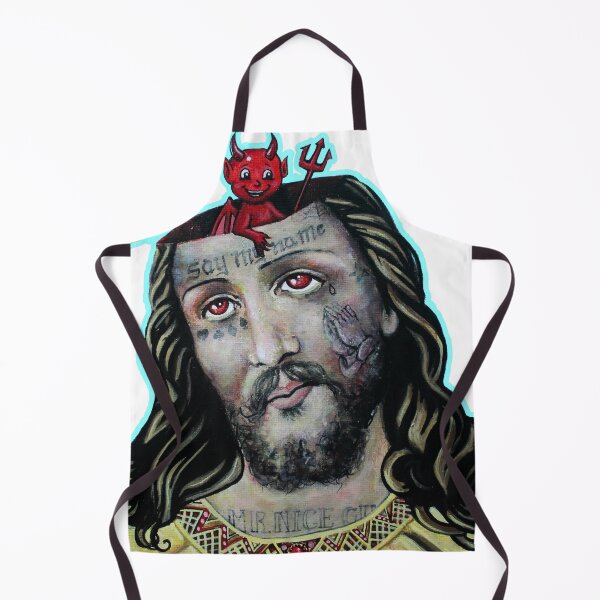Item preview, mister nice guy say my name clarity boom Devil Jesus Original Painting by Tyler Tilley designed and sold by Tyler Tilley.