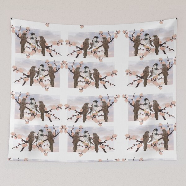 Item preview, Three sparrows sitting in the branches designed and sold by RadMomCreations.