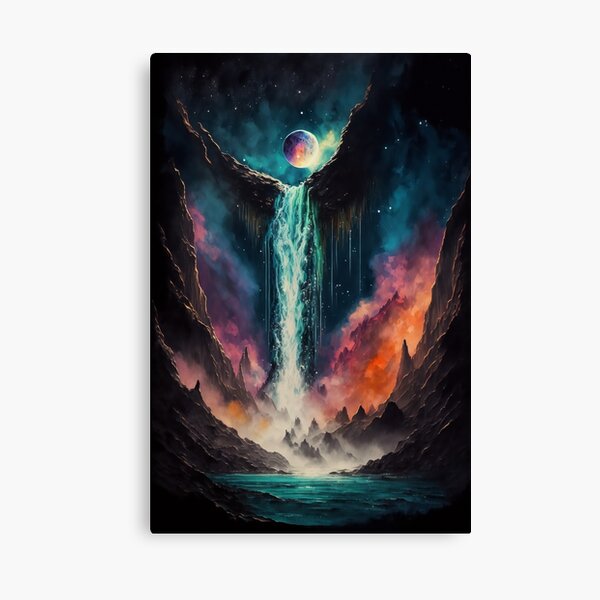 Aperçu de l'œuvre Cascade SciFi - Midjourney créée et vendue par BehindCoffee Co.