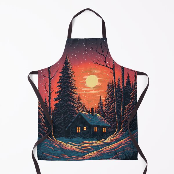 Item preview, Cabin In The Woods At Sunset Pixel Art designed and sold by tronictees.