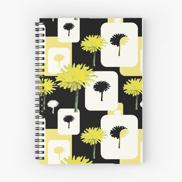 Item preview, Mod Dandelions with White on Black Repeat 5748 designed and sold by Art in My Loft.