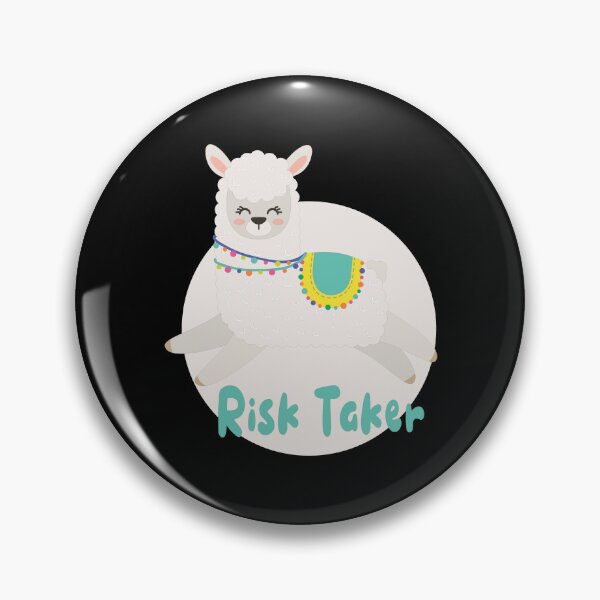 Item preview, Risk taker Kawaii funny happy white llama jumping designed and sold by Awesome 4 all.