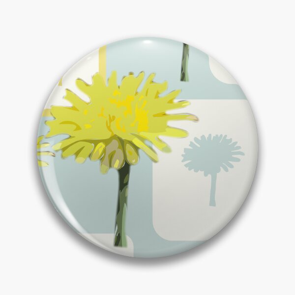 Item preview, Mod Dandelions with White on Pale Aqua Repeat 5748 designed and sold by Art in My Loft.