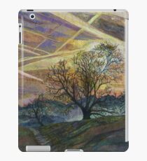 Sky Trails - Dawn Landscape Embroidery - Textile Art iPad Case/Skin