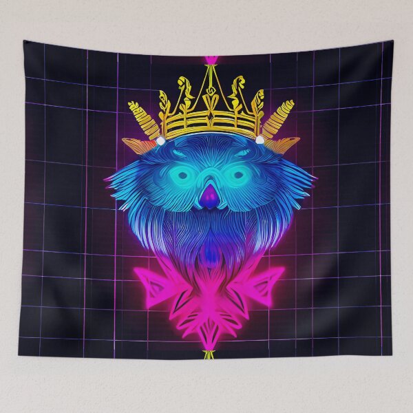 Item preview, psychedelic owl designed and sold by lumamoonia.