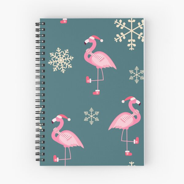 Artikelvorschau, Rosa Flamingo mit Symbolen von Weihnachten entworfen und verkauft von JFGoods.