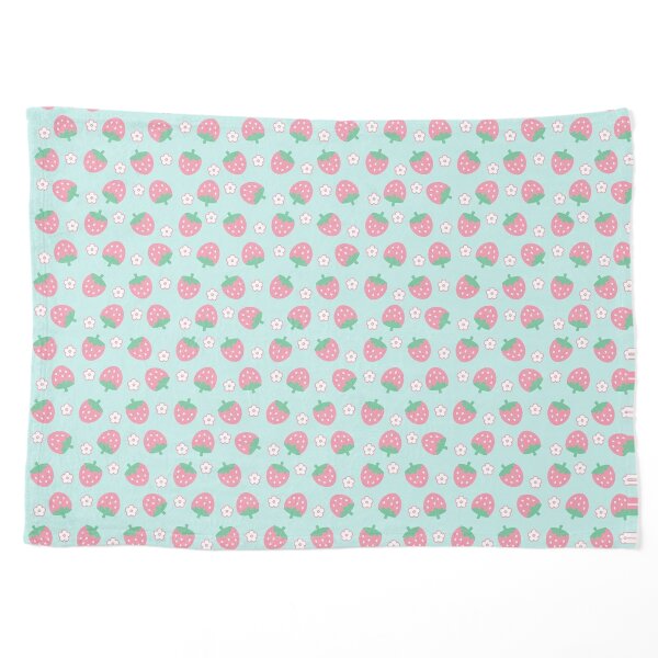 Strawberries Pink White Flowers Sakura Kawaii Cute Pastel Aesthetic Pet  Blanket for Sale by candymoondesign