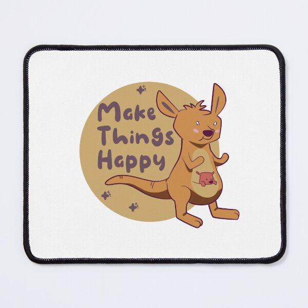 Item preview, Make things happy Kawaii funny cute kangaroo brown designed and sold by Awesome 4 all.