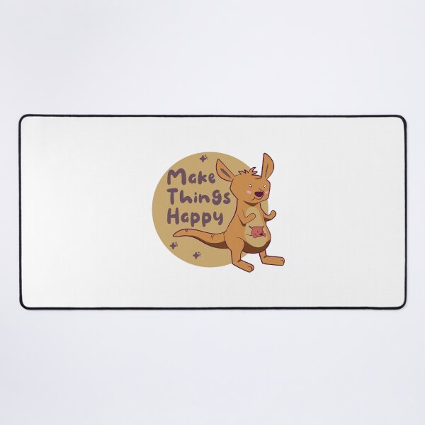 Item preview, Make things happy Kawaii funny cute kangaroo brown designed and sold by Awesome 4 all.
