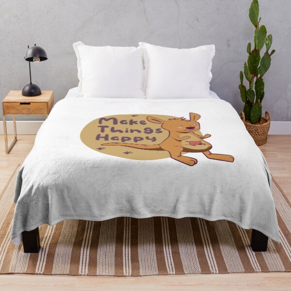 Item preview, Make things happy Kawaii funny cute kangaroo brown designed and sold by Awesome 4 all.