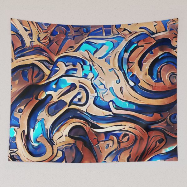 Item preview, Blue Etched Wood designed and sold by JoanNinjaHen.