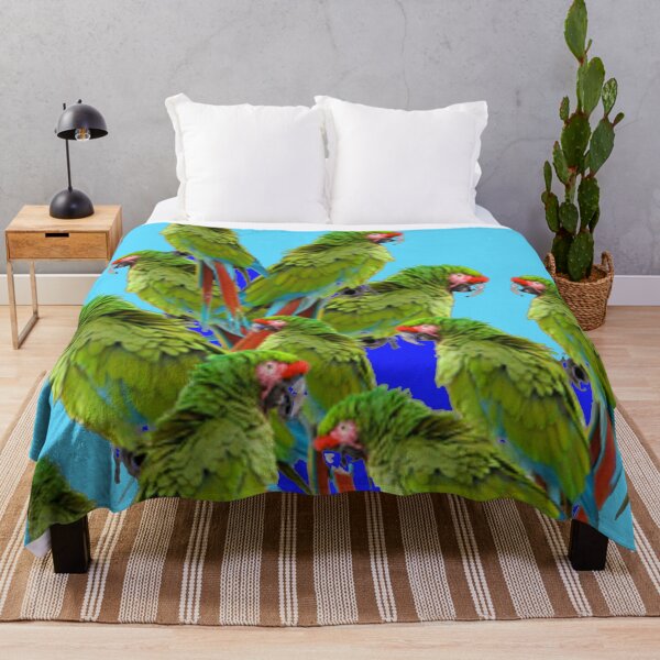 Item preview, TROPICAL GREEN MACAWS ABSTRACT BLUE ART designed and sold by sharlesart.