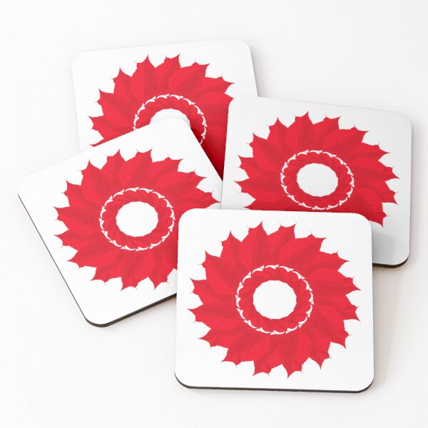 Item preview, red leaves mandala designed and sold by Meo Design.