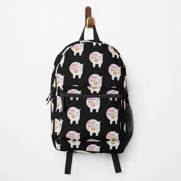 Item preview, Miss you Kawaii funny white llama with pink text designed and sold by Awesome 4 all.