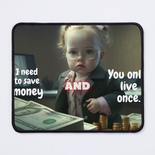 Item preview, 'm Stuck Between, "I Need To Save Money" And "You Only Live Once designed and sold by ai1art.