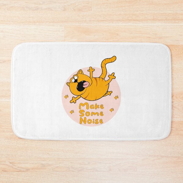 Item preview, Make some noise Kawaii Funny orange cat jumping designed and sold by Awesome 4 all.