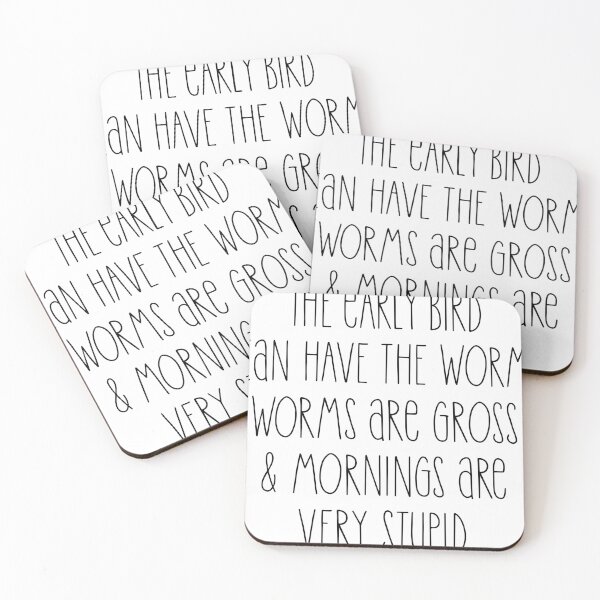 Item preview, mornings are stupid, early bird can have the worm. designed and sold by ToucanKrafts.