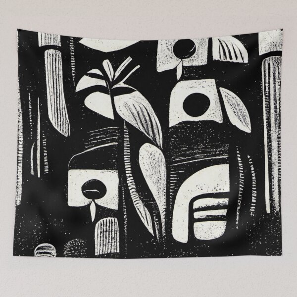 Item preview, Black And White Abstract Black Art designed and sold by thisisallahoax.