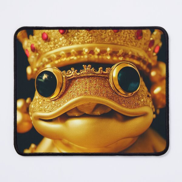 Item preview, Smiling golden frog king designed and sold by RK - Shop.