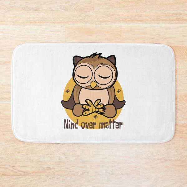 Item preview, Mind over matter Kawaii funny owl doing yoga brown designed and sold by Awesome 4 all.