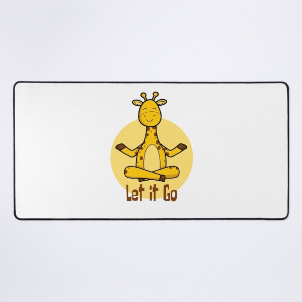 Item preview, Let it go Kawaii giraffe practicing yoga yellow designed and sold by Awesome 4 all.