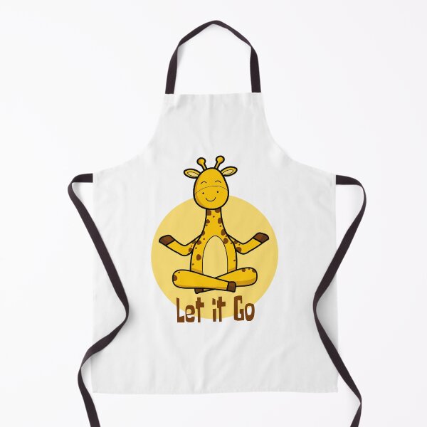 Item preview, Let it go Kawaii giraffe practicing yoga yellow designed and sold by Awesome 4 all.