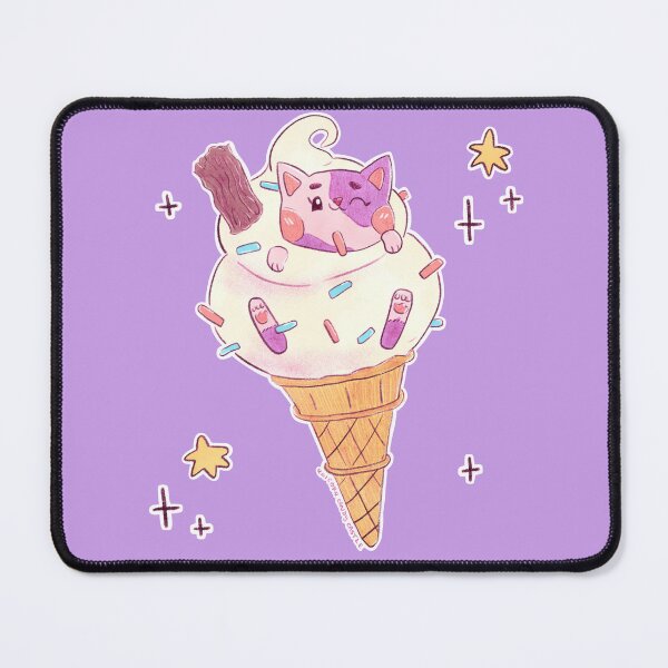 Item preview, Mr. Whippy Ice Cream Cone with Flake and Sprinkles - Kawaii Anime Cat Edition designed and sold by UnicornCandyCas.