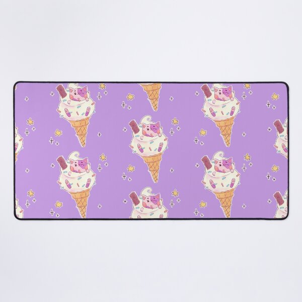 Item preview, Mr. Whippy Ice Cream Cone with Flake and Sprinkles - Kawaii Anime Cat Edition designed and sold by UnicornCandyCas.