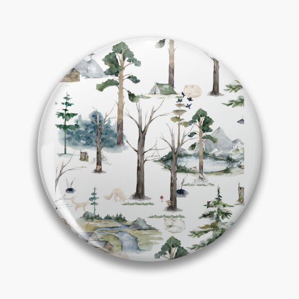Item preview, Fox and Floral Watercolor, Artic Fox Animal, Cute White Foxes Winter Woodland Landscape   designed and sold by Flowerartlovers.