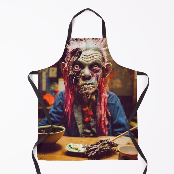 Item preview, Grumpy zombie demands more fish brains in a sushi restaurant designed and sold by RK - Shop.