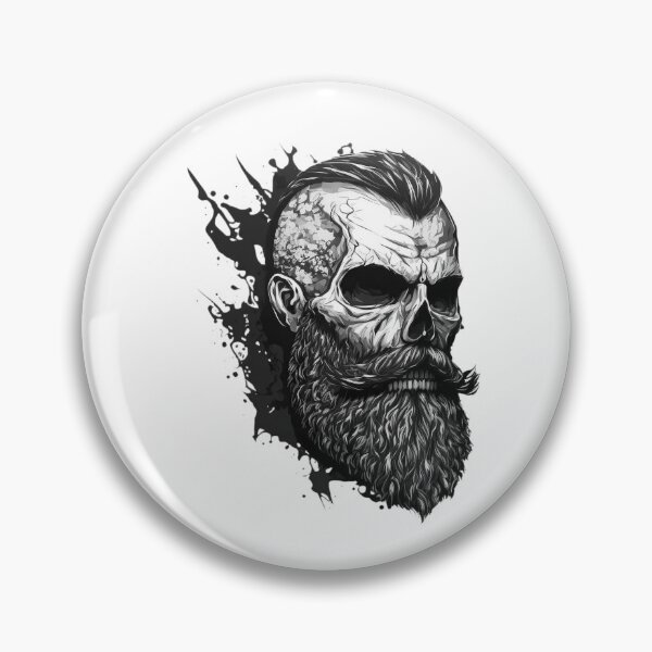 Item preview, SKULL BEARD SPLASH DARK STYLE EPIC SINISTER ROCK #ogirdor designed and sold by ogirdorgraphics.