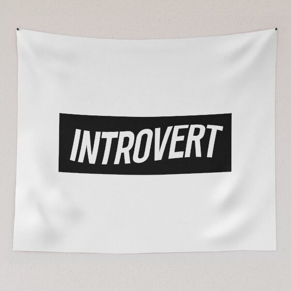Item preview, Introvert - Rectangle Shape Sticker / T-shirt Design designed and sold by krazybookz.