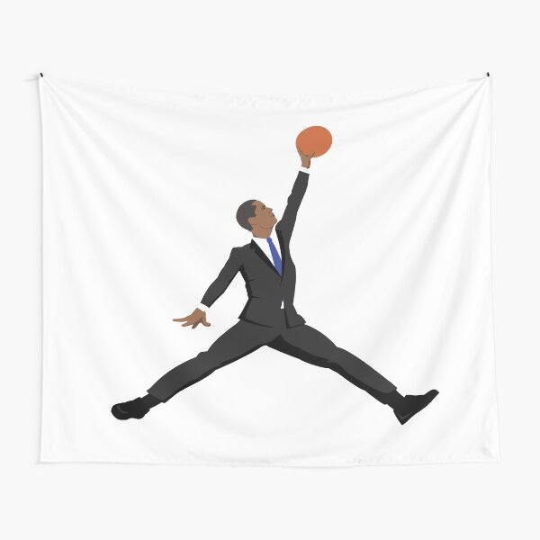 Obama black suit x Jumpman Tapestry
