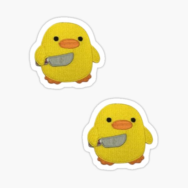 Funny Duck With A Knife Sticker Set Sticker For Sale By Redakhatib Redbubble