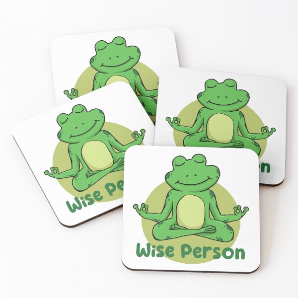 Item preview, Wise person Kawaii funny frog doing yoga poses designed and sold by Awesome 4 all.