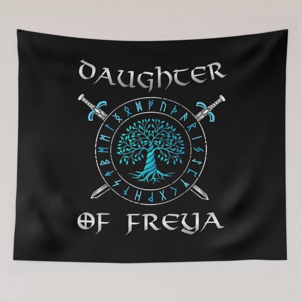 Item preview, Daughter Of Freya Lagertha Shield-Maiden Runes designed and sold by Shirt-Designs.