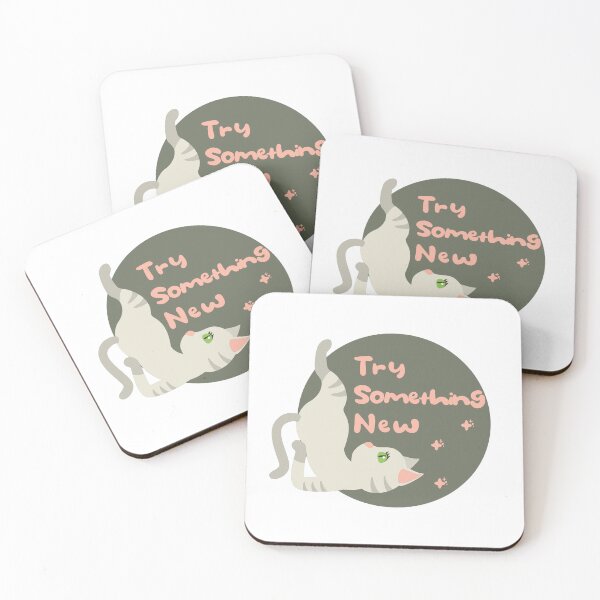 Item preview, Try something new Kawaii white cat doing yoga pose designed and sold by Awesome 4 all.
