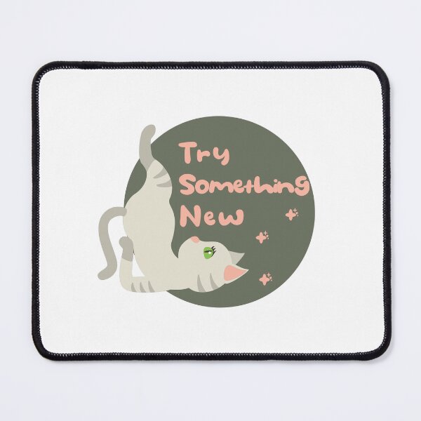 Item preview, Try something new Kawaii white cat doing yoga pose designed and sold by Awesome 4 all.