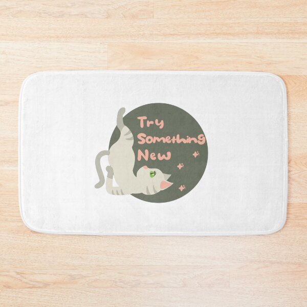 Item preview, Try something new Kawaii white cat doing yoga pose designed and sold by Awesome 4 all.