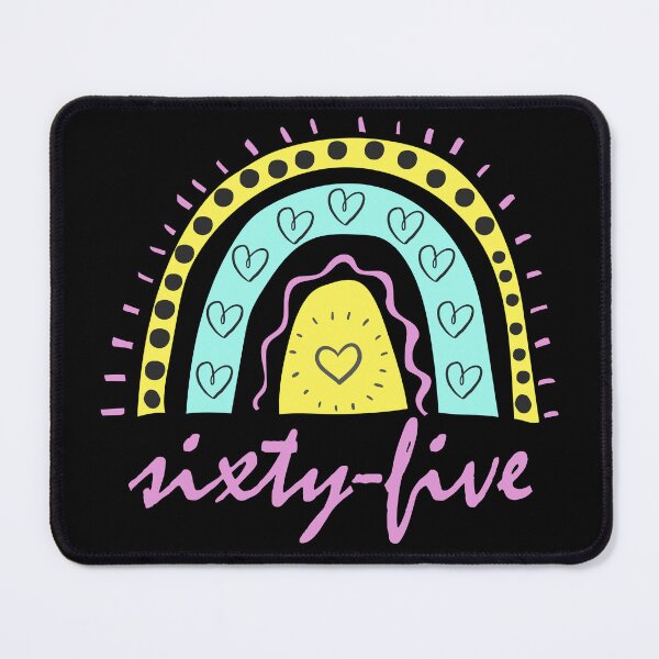 Item preview, Sixty Five Year Old Sixty Fifth Birthday Cute Fun Doodle Boho Rainbow designed and sold by LadySaltwater.