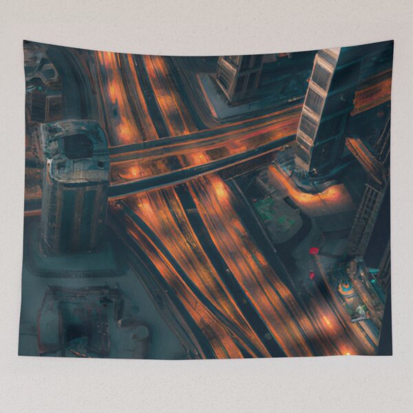 Item preview, Dubai City -  A City in Motion with Special Flying Vehicles and Illuminated Streets - Dubai at Night designed and sold by WBP Mart.