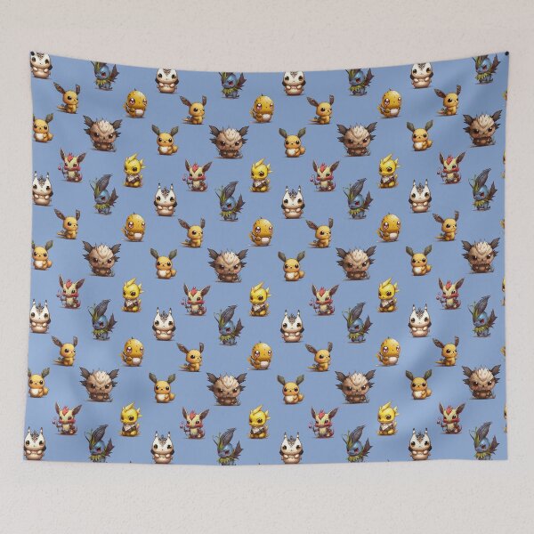 Item preview, Chibi "Fakemon" Pattern - Eight Adorable Cute Creature Companions designed and sold by DreamsGD.
