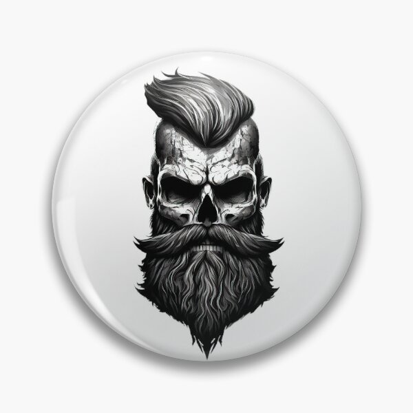 Item preview, SKULL BEARD SPLASH DARK STYLE EPIC SINISTER ROCK FRONT VIEW #ogirdor designed and sold by ogirdorgraphics.