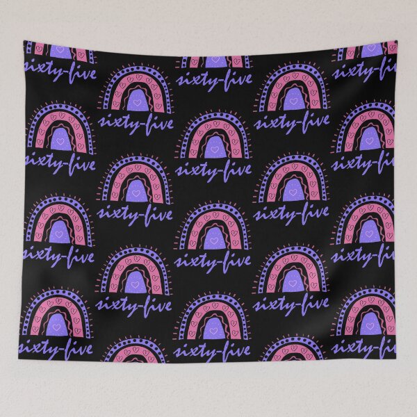 Item preview, Sixty Five Year Old Sixty Fifth Birthday Cute Fun Doodle Boho Rainbow designed and sold by LadySaltwater.