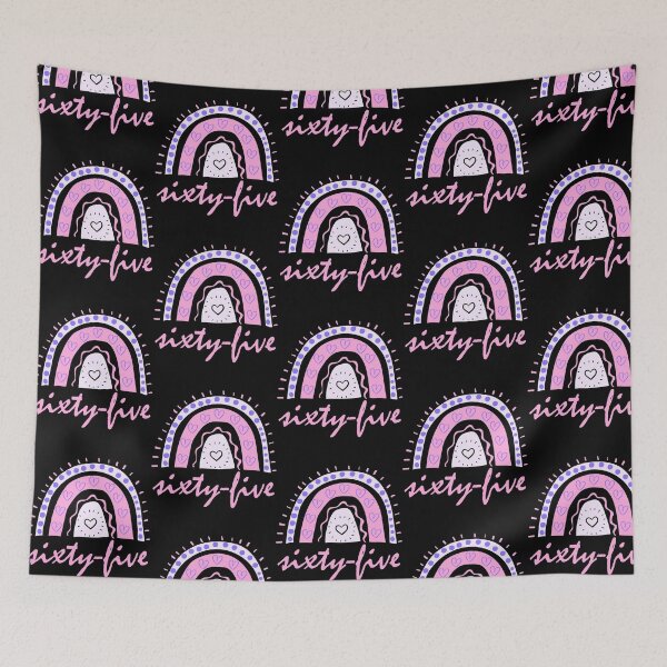 Item preview, Sixty Five Year Old Sixty Fifth Birthday Cute Fun Doodle Boho Rainbow designed and sold by LadySaltwater.