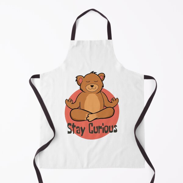 Item preview, Stay curious Kawaii funny brown bear doing yoga designed and sold by Awesome 4 all.