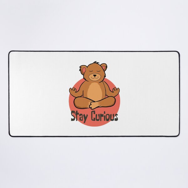 Item preview, Stay curious Kawaii funny brown bear doing yoga designed and sold by Awesome 4 all.